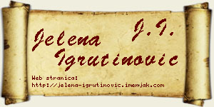 Jelena Igrutinović vizit kartica